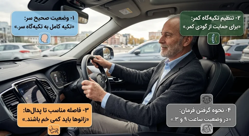 پیشگیری از گردن درد هنگام رانندگی