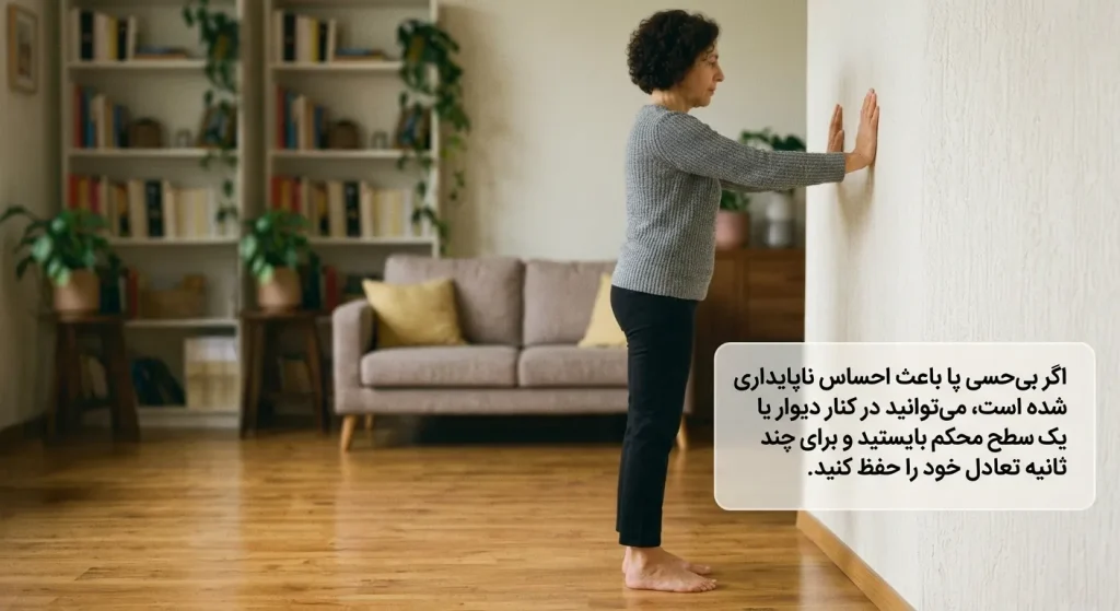تمرین تعادل برای بی حسی پا