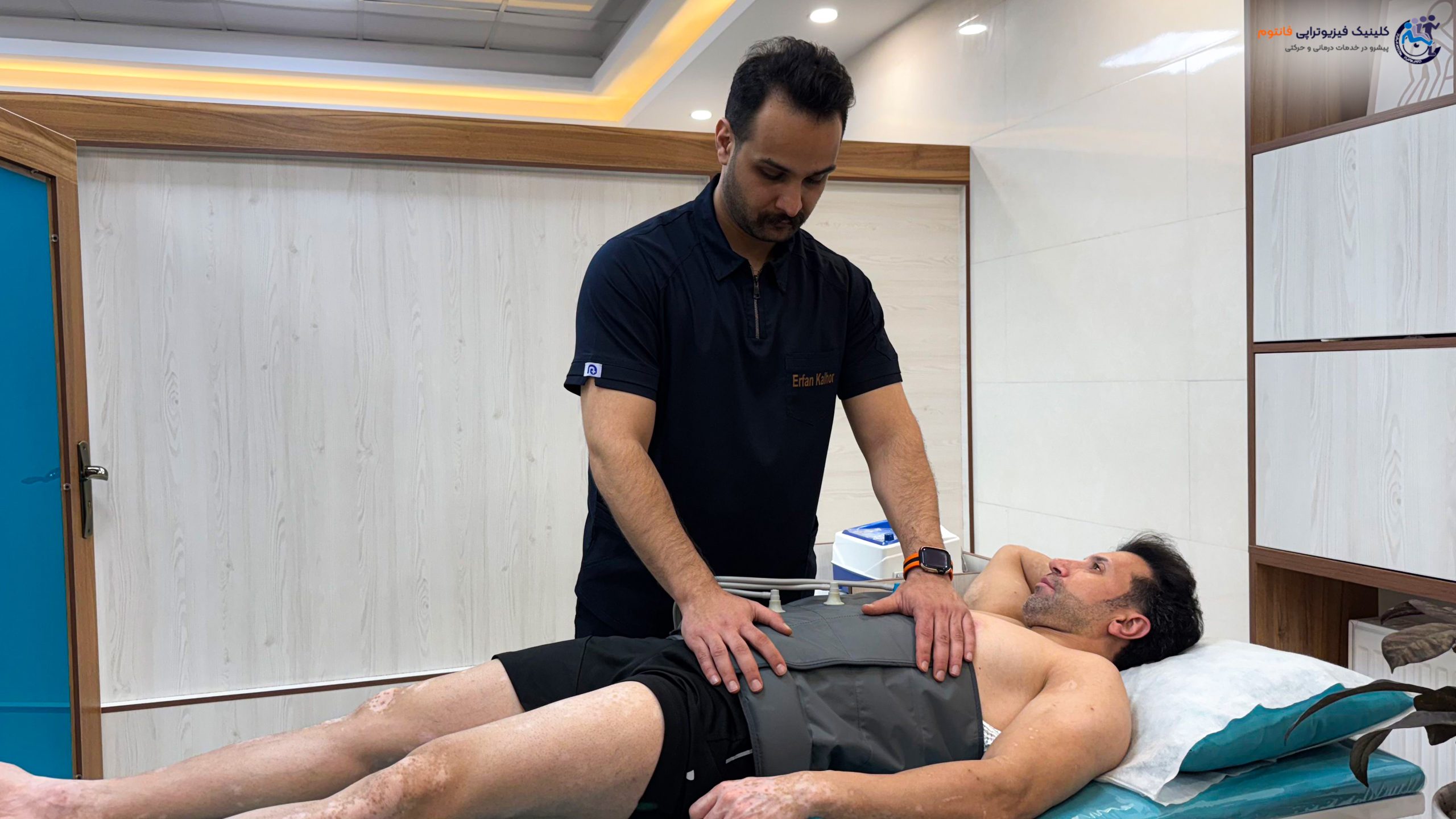 بستن کامپرشن کمر-تصویر از فیزیوتراپی فانتوم زنجان